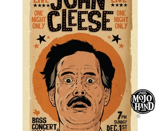 Póster del concierto de comedia de John Cleese - 2019 - 30x45 cm (12"x18") firmado por el artista - Monty Python
