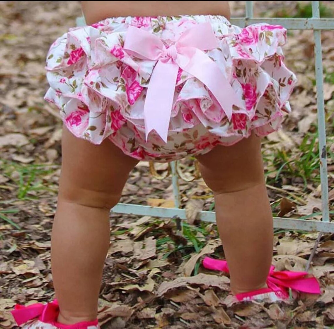 Ruffle Floral Satin Baby Bloomers Satin Diaper Cover Etsy