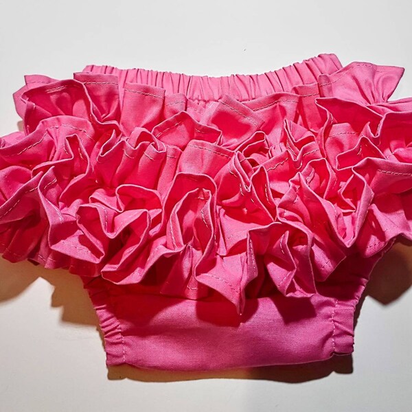 Bubblegum  diaper cover for baby girls and toddlers.  Ruffled diaper cover, ruffled bloomer.