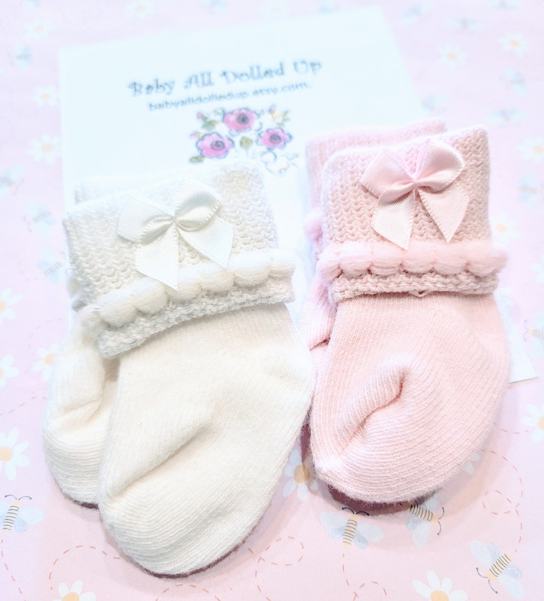 Preemie Baby Socks, Set of Two. - Etsy