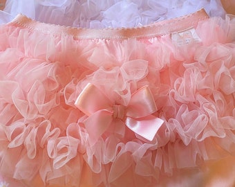 Beautiful, soft, ruffled diaper cover or bloomers for baby girl's and toddlers.