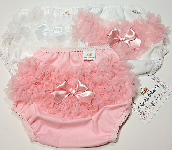 Beautiful, Soft, Ruffled Diaper Cover or Bloomers for Baby Girl's