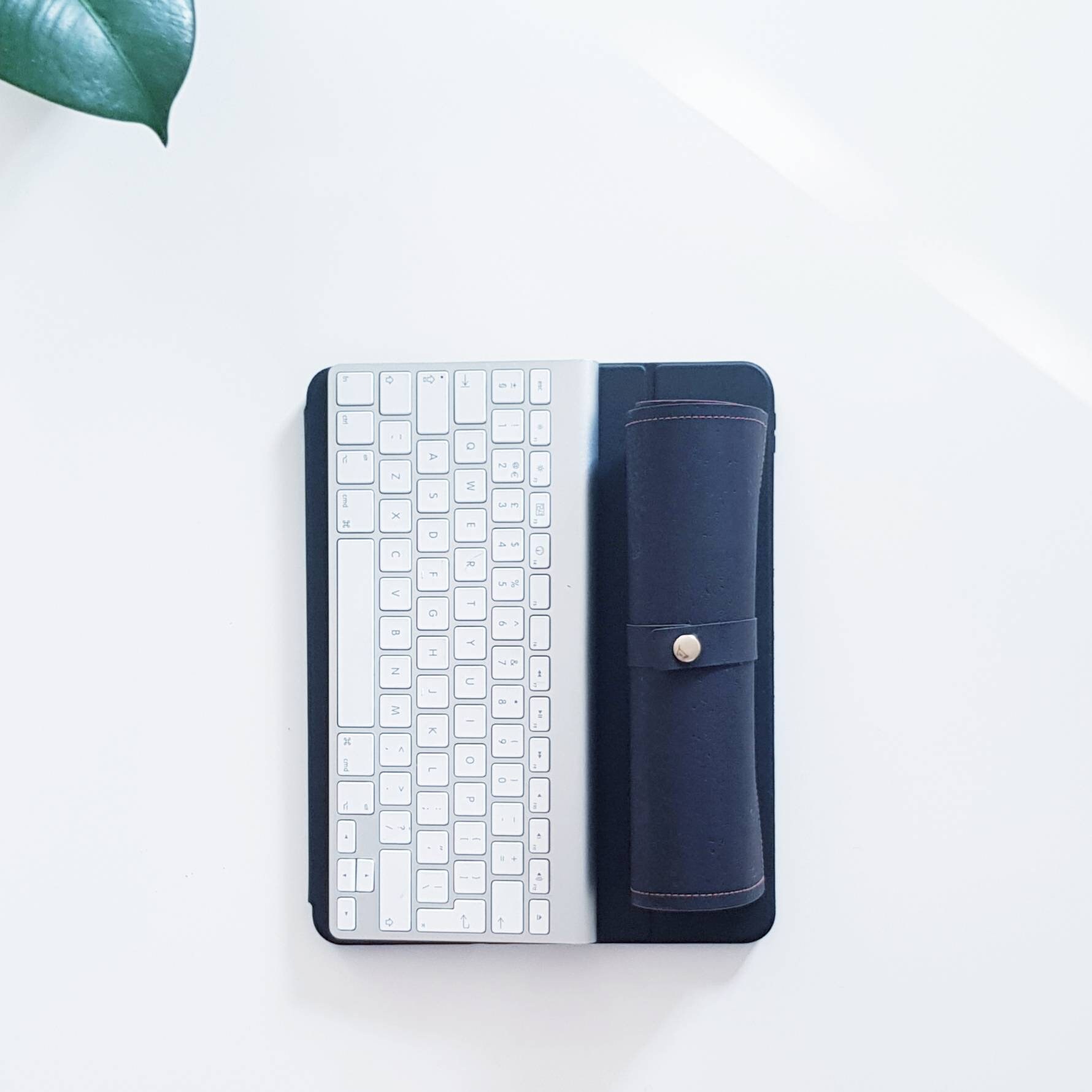 Small Cork Leather Desk Mat, Vegan Desk Mat, Faux Leather Desk Mat