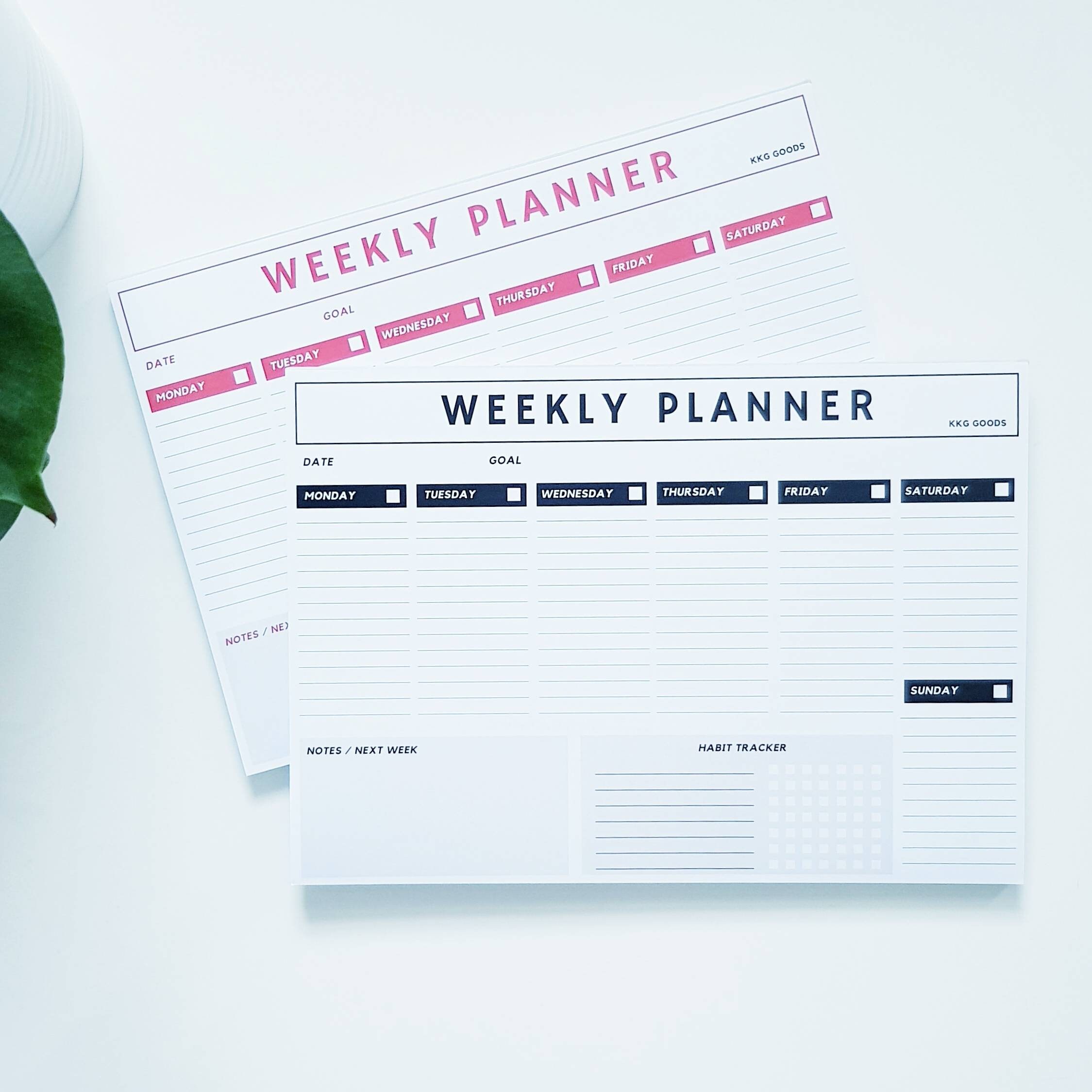 Digital Weekly Desk Planner Desk Planner A Notepad Desk Etsy