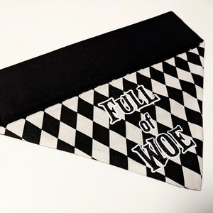 Wednesday Over the Collar Pet Bandana Full of Woe