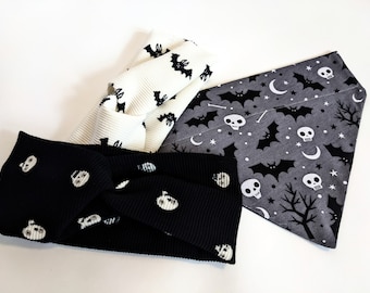 Halloween- Matching Pet Bandana + Knotted Headband