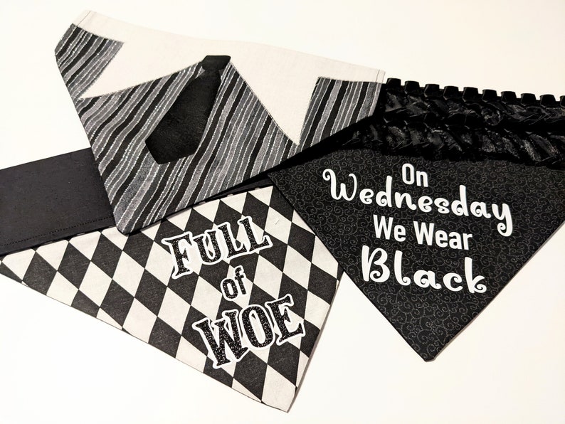 Wednesday Over the Collar Pet Bandana image 1