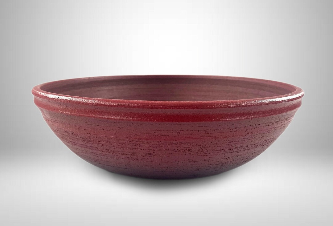 Black Ribbed Ceramic Bowl 19x4 Cm