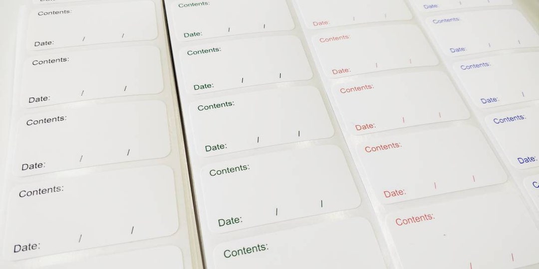 Freezer Labels Fridge Stickers Multi Coloured 108 Labels Food Storage