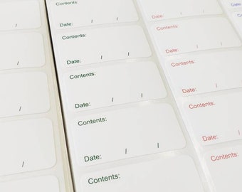 Vriezerlabels koelkaststickers veelkleurig 108 labels voedselopslaglabels stickers rood zwart groen blauw geel