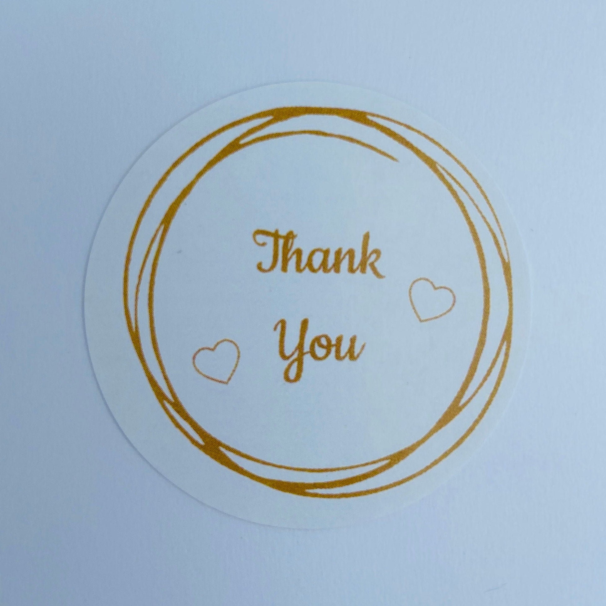 thank you stickerslabels 48 stickers in a pack size 40mm etsy