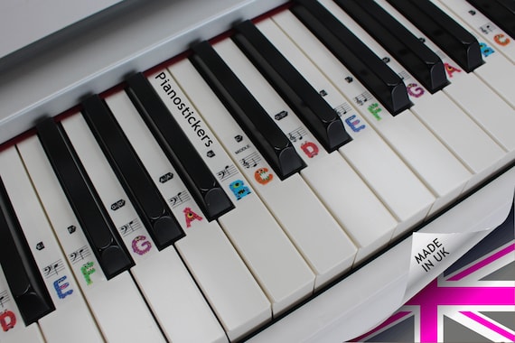 Piano Stickers for 61 Key Piano or Keyboard 36 White Key Kids