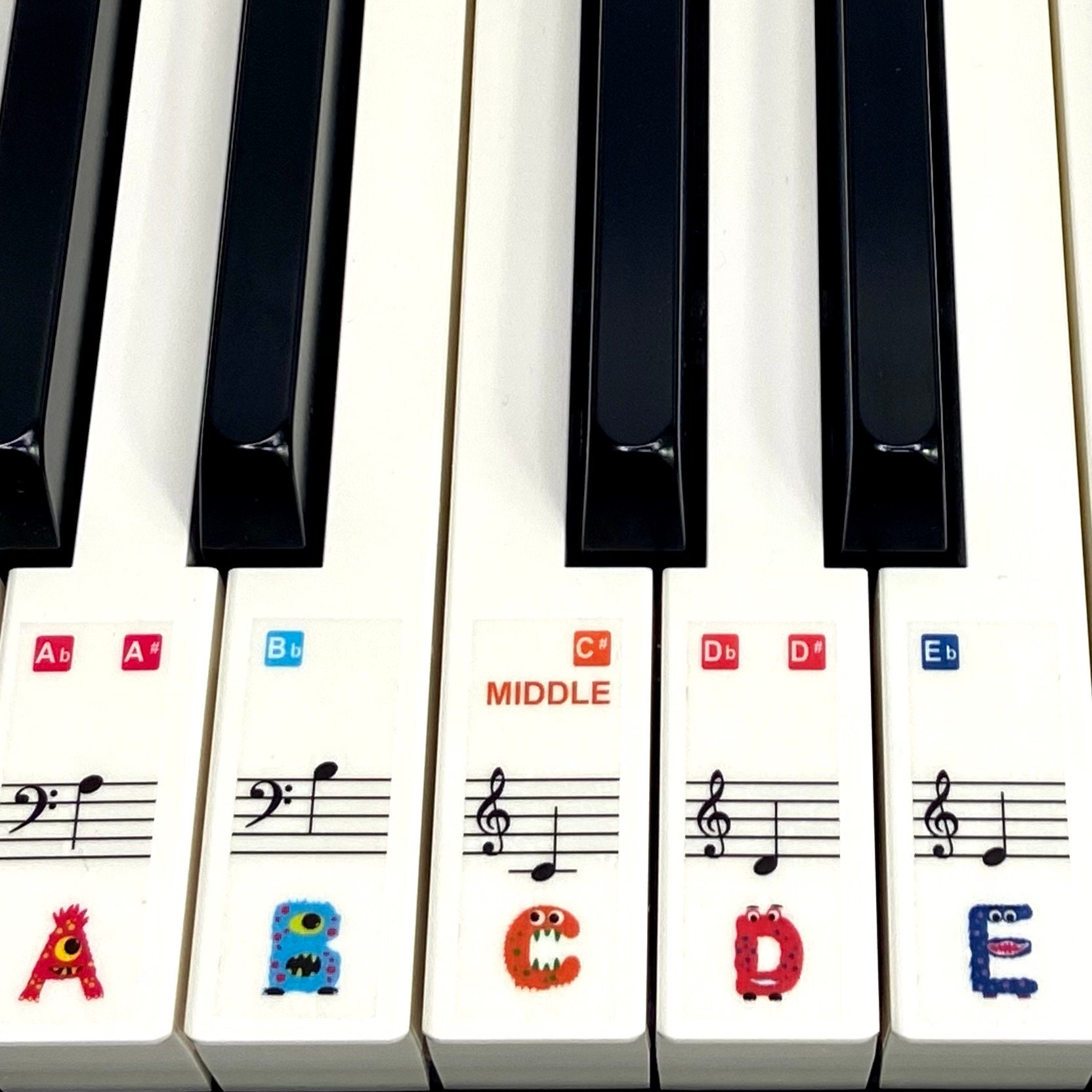 Autocollants de clavier de piano de piano fantastique pour 88/61