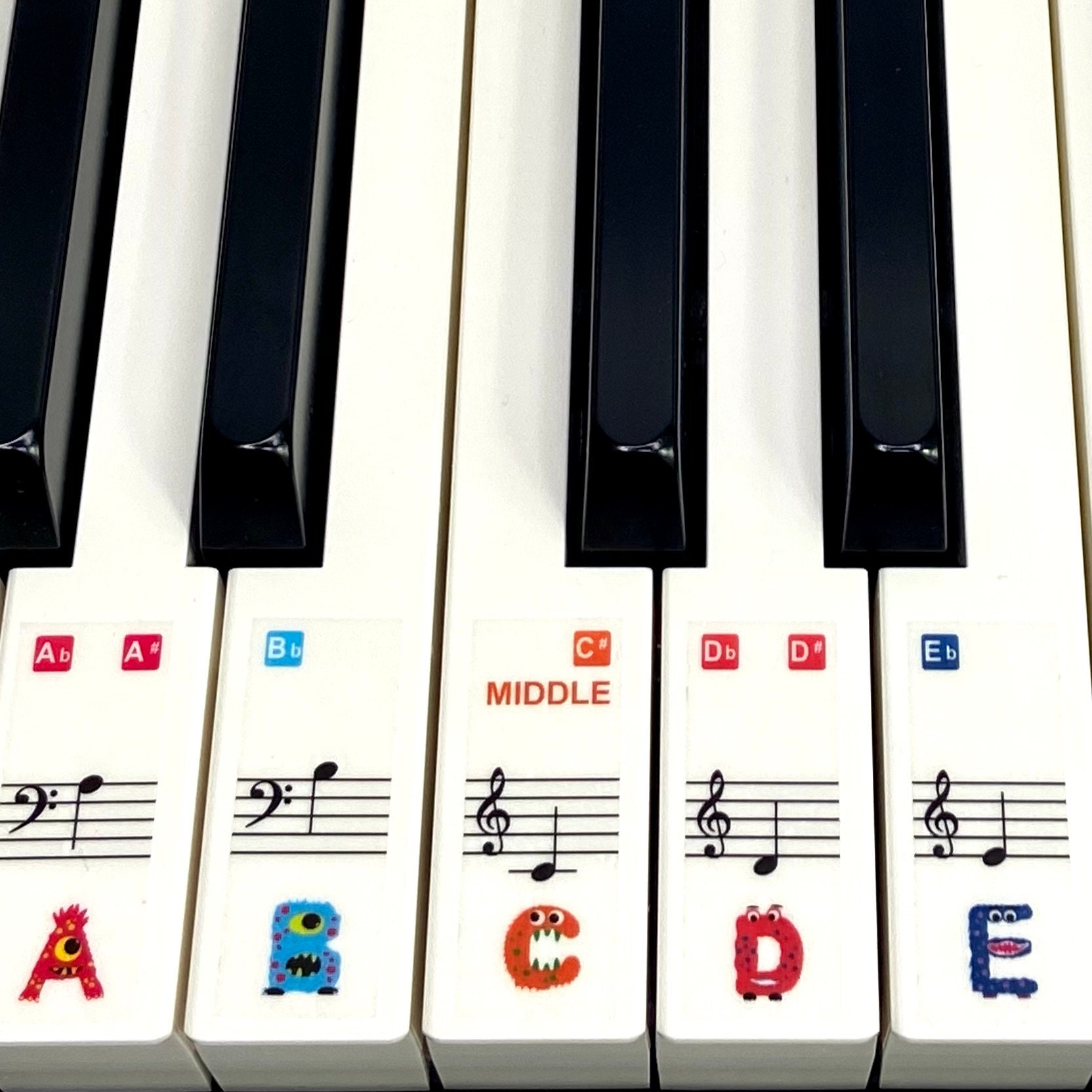 61 key 2024 piano labeled