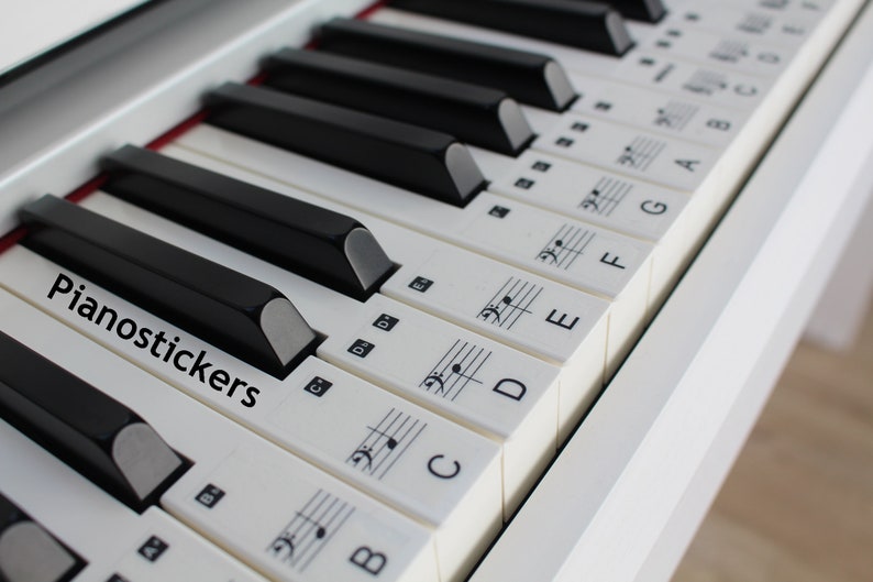 Piano Et Clavier Notes De Musique Ensemble De Stickers Pour Les Touches