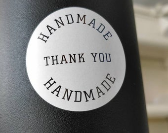 Handmade stickers thank you stickers for handmade gifts round gift stickers 40mm
