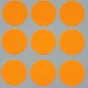 90 Circle Orange Dot Stickers round colour sticky dots 24mm (approx 1 inch)