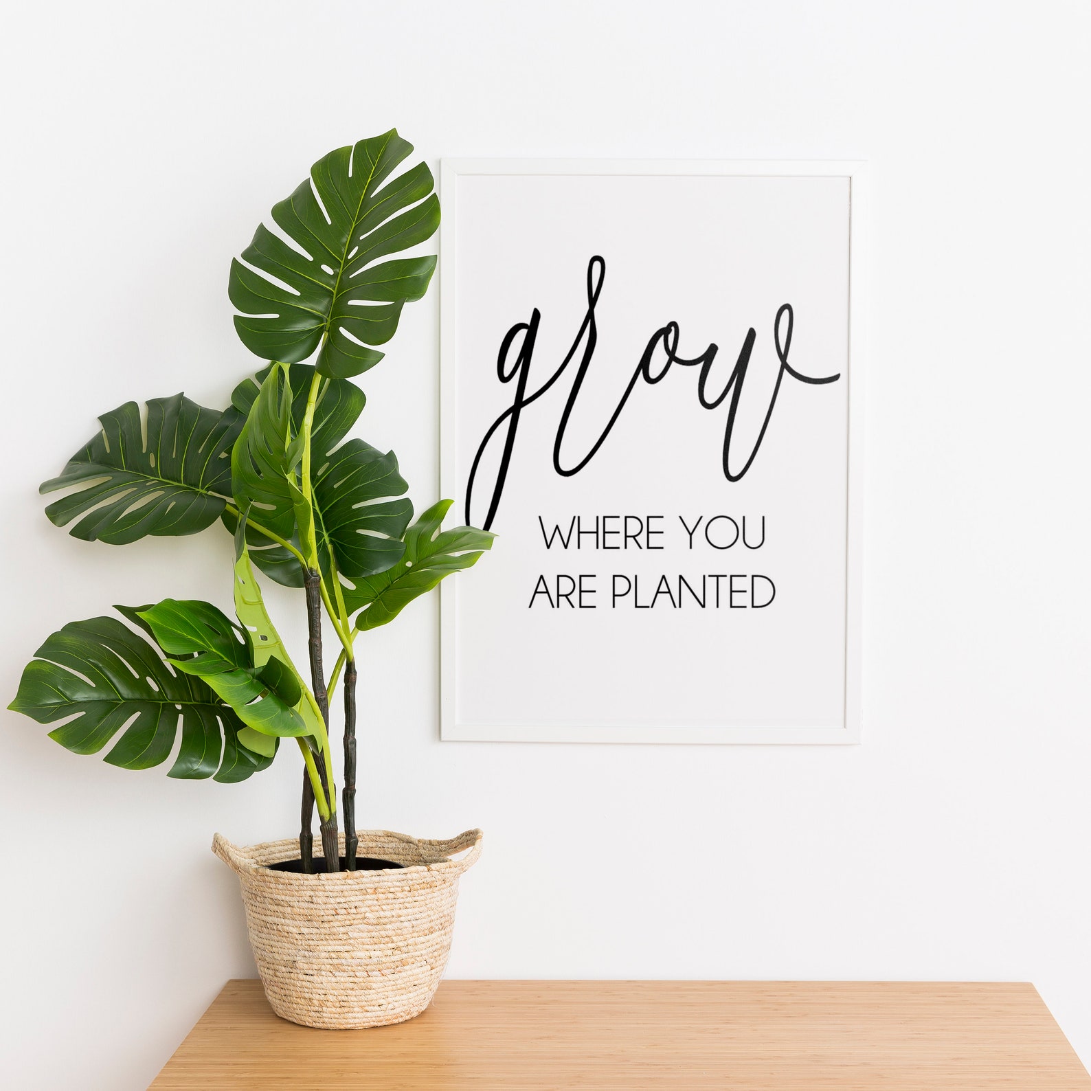 Grow Where You Are Planted Quote Print Plant Quotes Printable Etsy