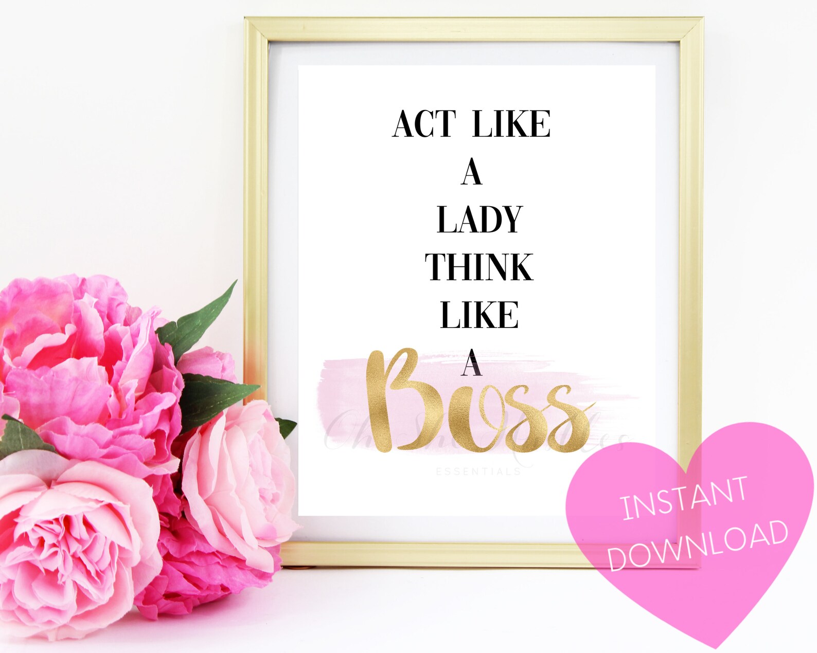 Act Like a Lady Think Like a Boss Boss Print Gold Foil - Etsy UK