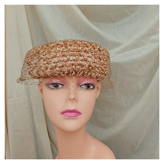 60's Bird Cage Pillbox Hat