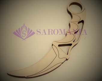 DIY Wooden Karambit Knife Download Cdr Dxf Pdf VECTOR Pattern Laser Cnc Cut File