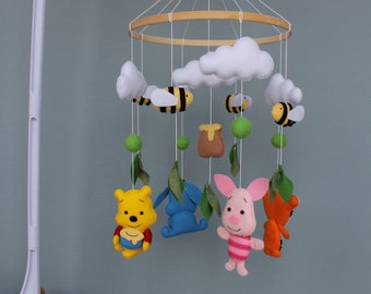 Crib Baby Mobile Felt Nursery Felt Toys By Lullabyrus On Etsy