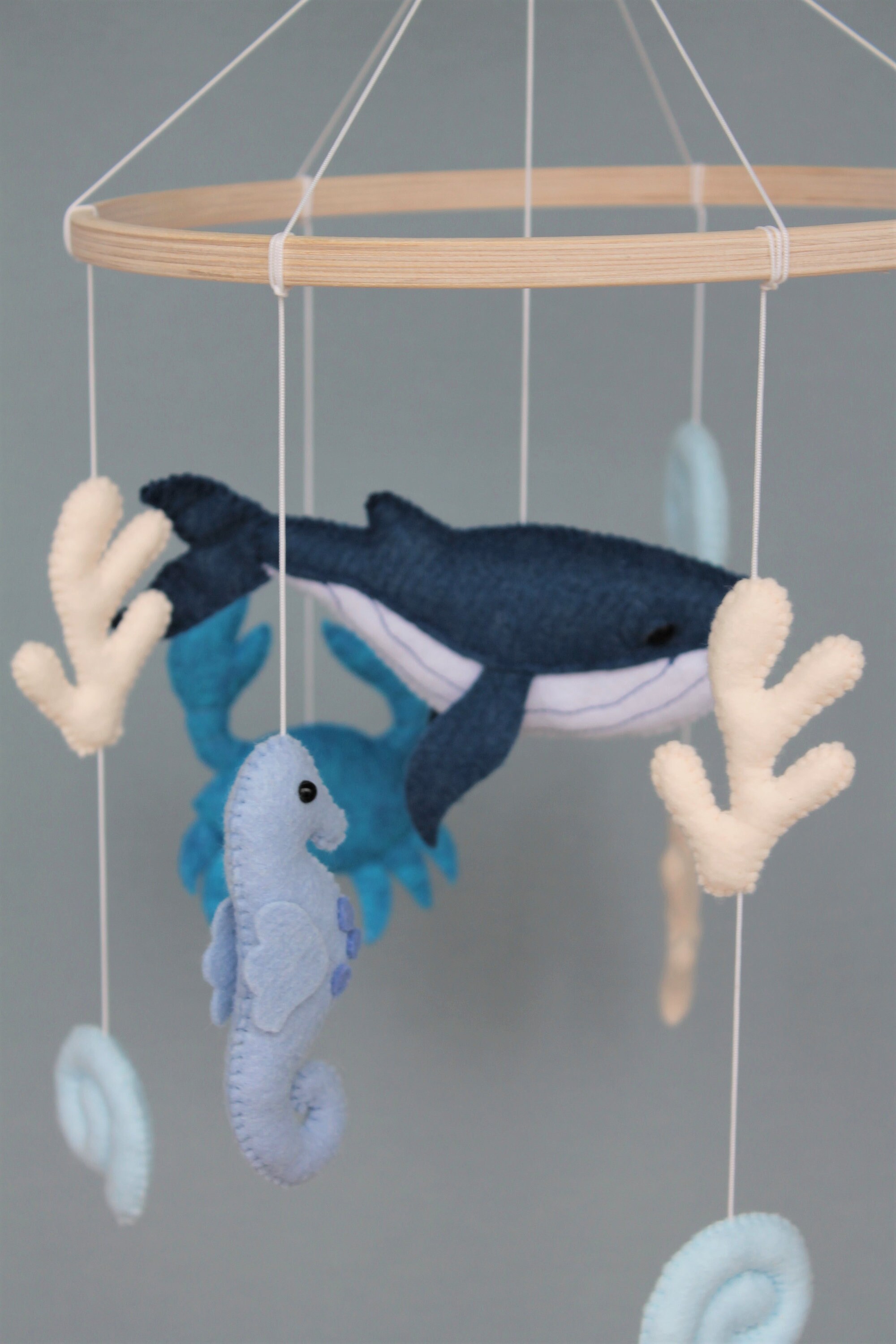 Ocean felt baby mobile Sea creatures crib mobile Nautical Etsy