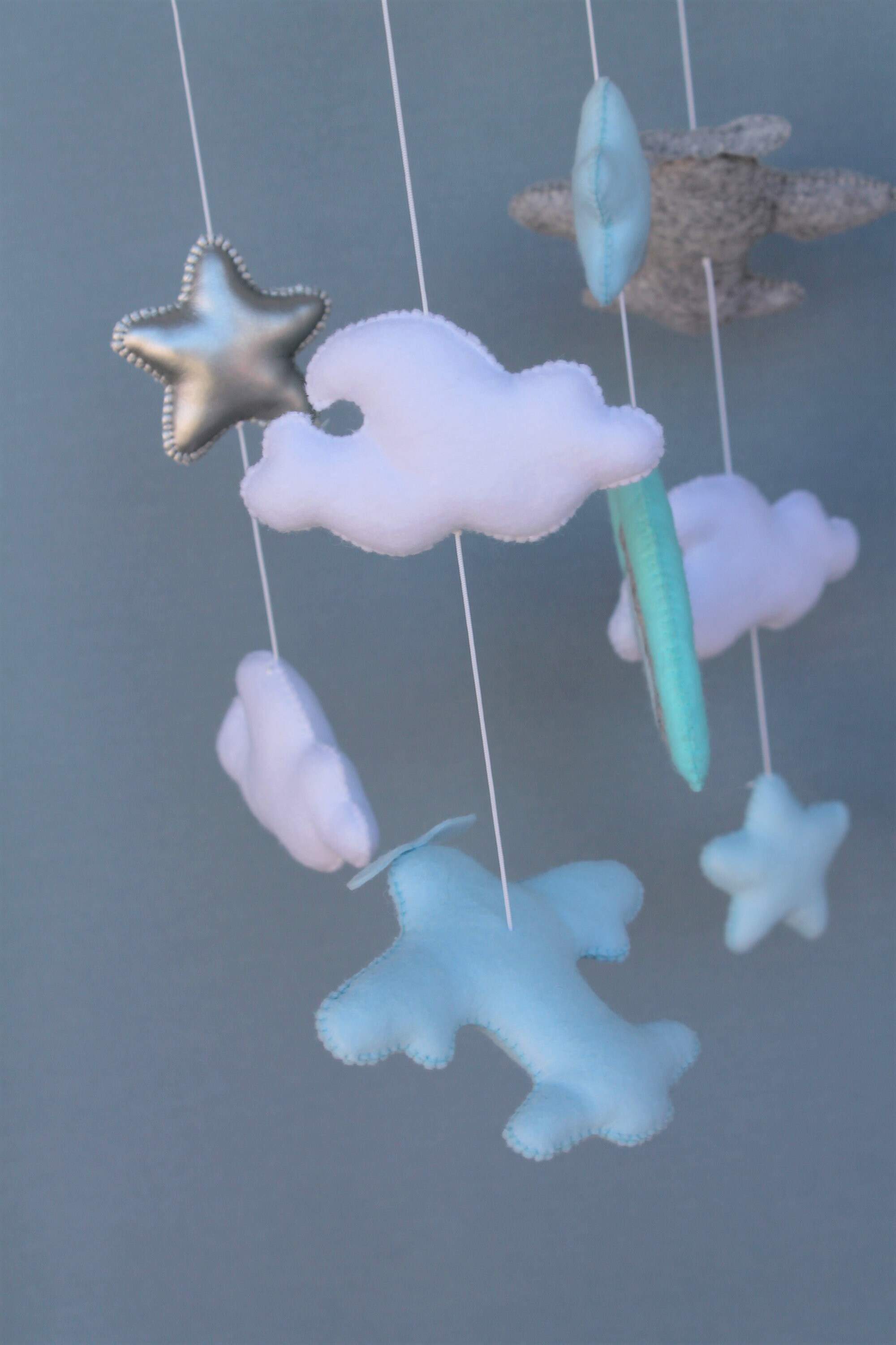 Clouds baby mobile rainbow crib mobile baby boy ceiling Etsy
