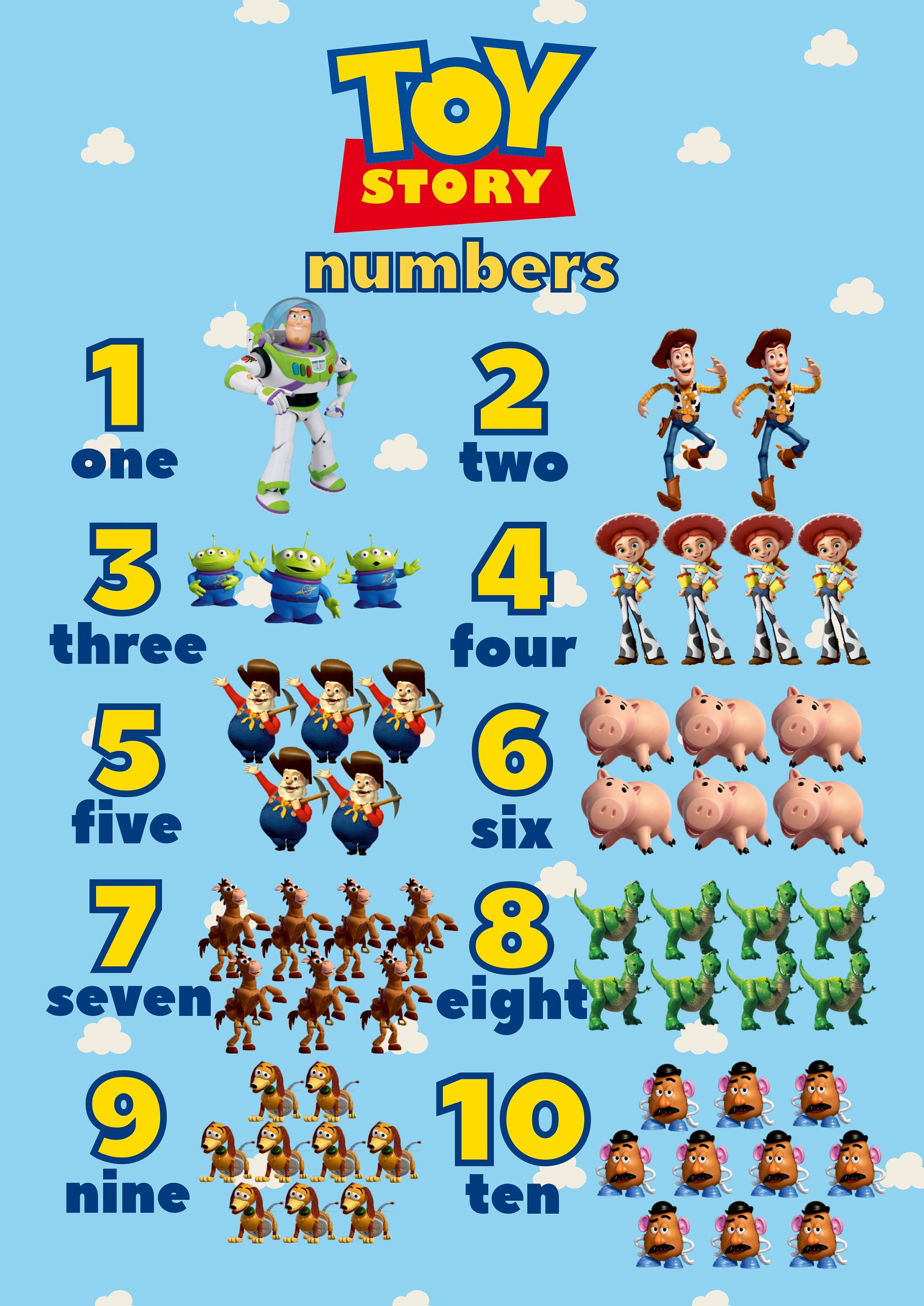 Toy Story Alphabet Print Digital Download Printable wall art Etsy