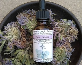 Bee Balm Extract- Bergamot-Liquid Glycerin Extract-Garden Harvest Taos New Mexico-1oz