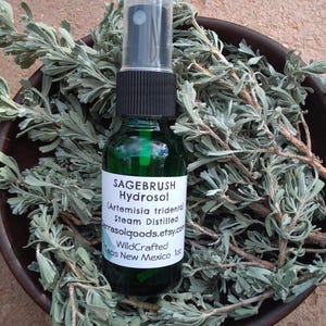 Sagebrush Hydrosol-1oz-Liquid Smudge-Plant Water-Taos NM