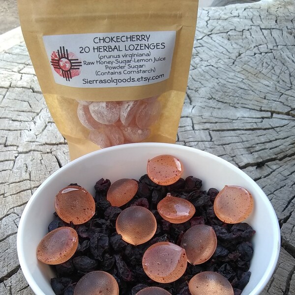 Chokecherry Lozenges-Candy-Wild Crafted in Taos New Mexico-Fresh Made per Order!