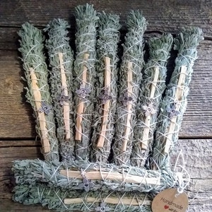 Sagebrush & Piñon Smudge Stick-Zia Charm-Sun Symbol-Incense-Piñon Wood-Taos NM