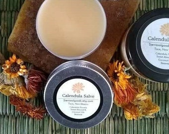 Calendula Salve-Fresh Made per Order-Garden Harvest-Taos New Mexico-1oz & 2oz