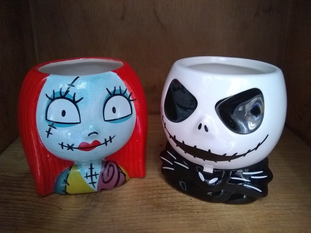 Nightmare Before Christmas Potscupsjack Skellington & Sally8 Fluid Oz Etsy