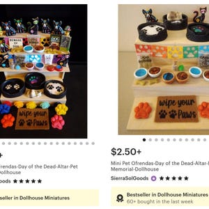 MINI Pet Ofrendas-Day of the Dead-Altar-Pet Memorial-Dollhouse image 18