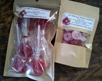 Prickly Pear Candy-Lollipops-Wild Crafted in Taos New Mexico-Fresh Made per Order!