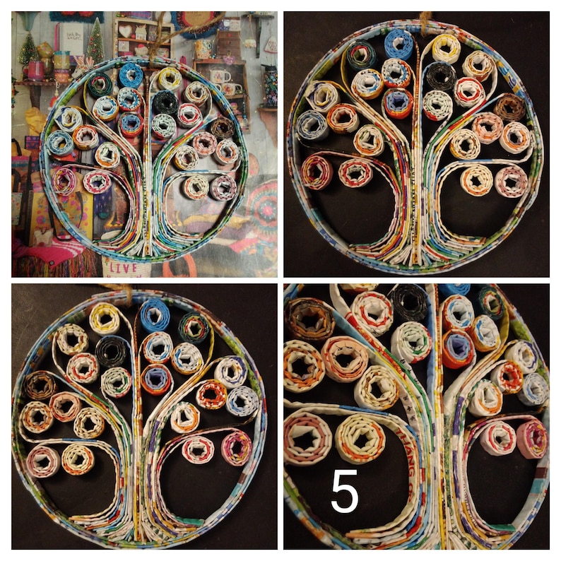 TREE of life-Magazine Art-Ornament-Home decor-Tree wall hanging-Taos NM #5