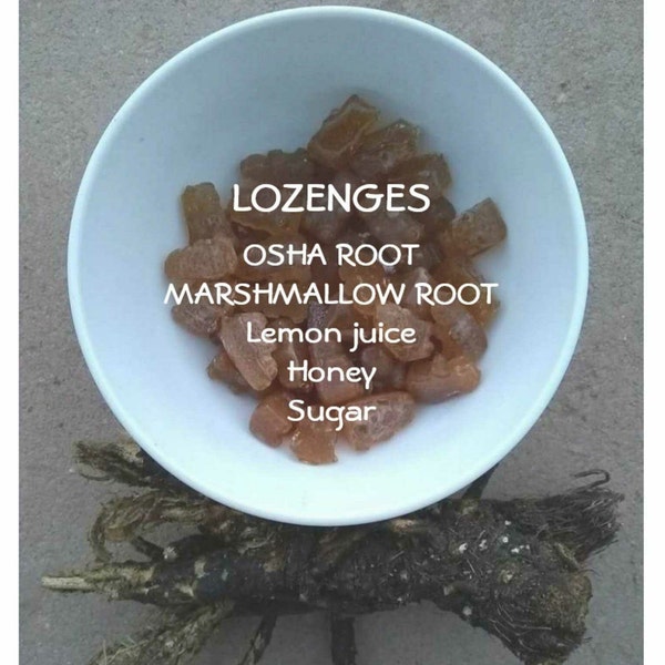 Osha Root Lozenges OR Lollipops-Marshmallow Root-Wild Crafted-Taos NM-Made fresh per order