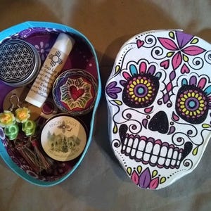 Sugar Skull Gift Boxes-Calavera-4 styles-4 sizes-Dia de los muertos-Day of the dead-Halloween decor-Taos NM-Limited Edition!