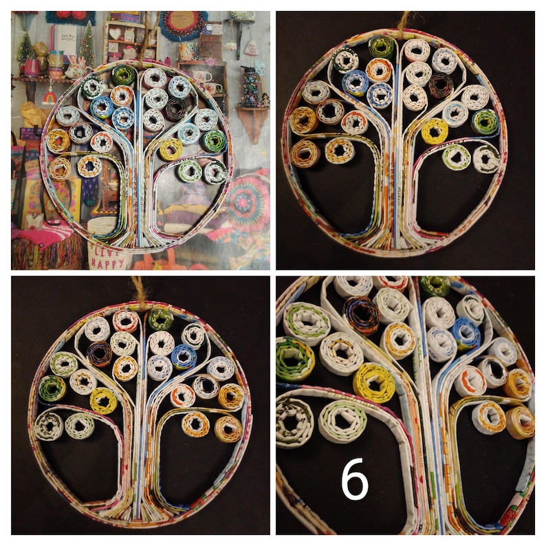 TREE of life-Magazine Art-Ornament-Home decor-Tree wall hanging-Taos NM #6