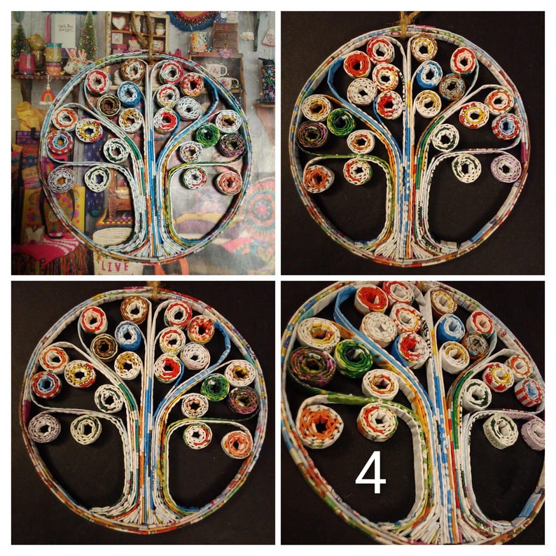 TREE of life-Magazine Art-Ornament-Home decor-Tree wall hanging-Taos NM #4