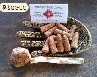 Piñon Incense Cones Wood & Resin-Hand Rolled-All Natural-Taos NM