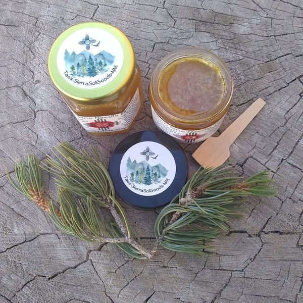 Honey-Piñon Pine Needle Honey-Pine Needles-100% Raw Wildflower-Taos New Mexico-3oz-4oz