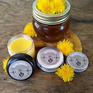 Dandelion Salve/Lip Balm-Original-Lemongrass-Chamomile-Lavender-Made Fresh-Taos NM