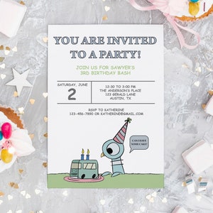 DIY Template The Pigeon Birthday Party Invitation