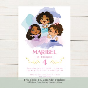 Encanto Madrigal Sisters Birthday Party Invitation, Customized for You