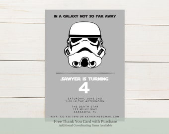 Star Wars Invitation Stormtrooper Invitation Star Wars Birthday ...