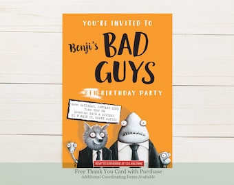 Bad Guys Children's Birthday Party Invitation