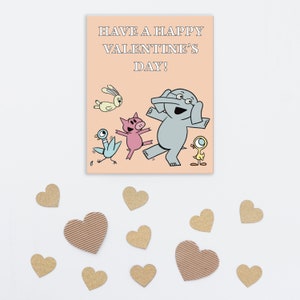 Piggie and Elephant Valentines Cards - Instant Download - Etsy
